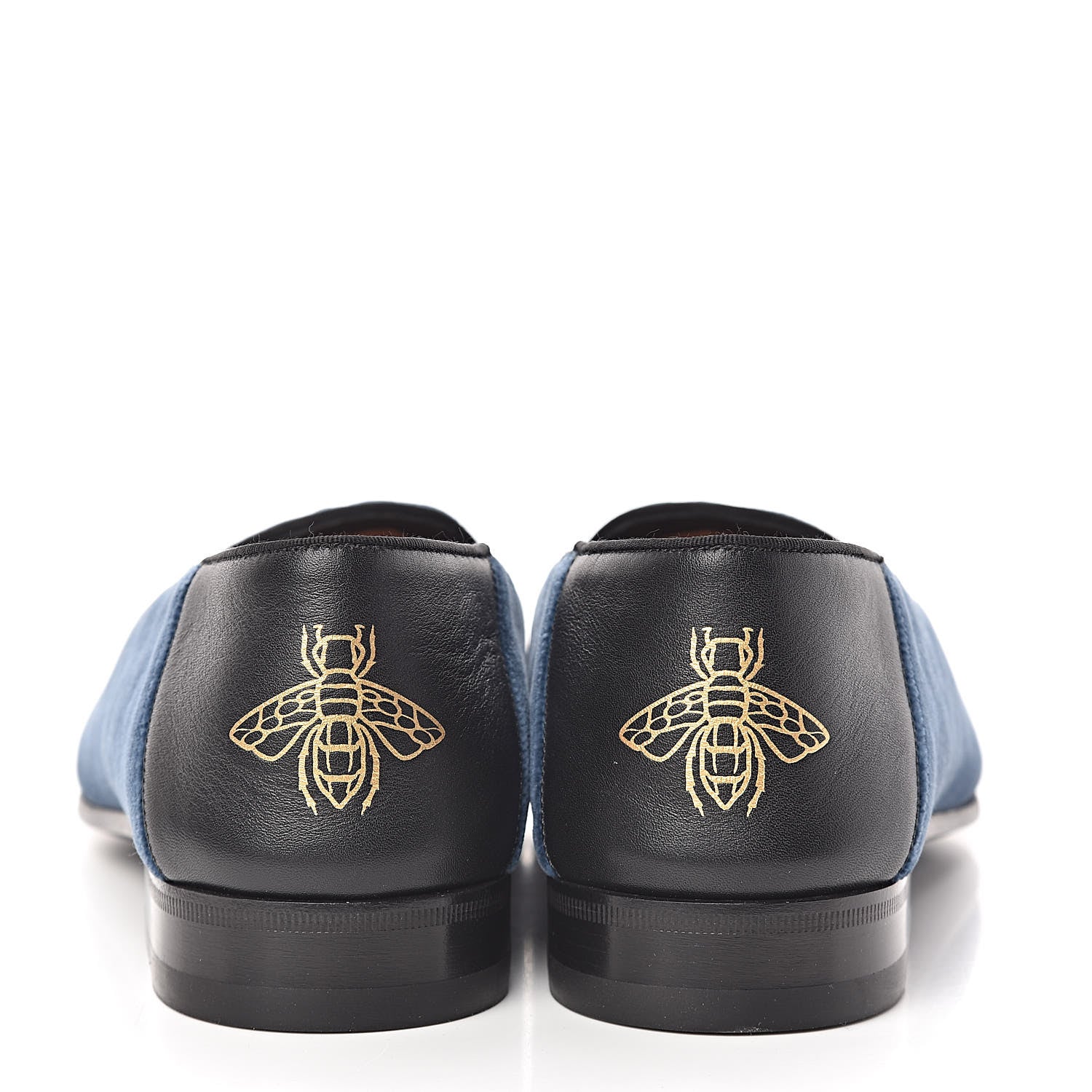Gucci Velvet Mens Loafers 8 Blue 5 of 10