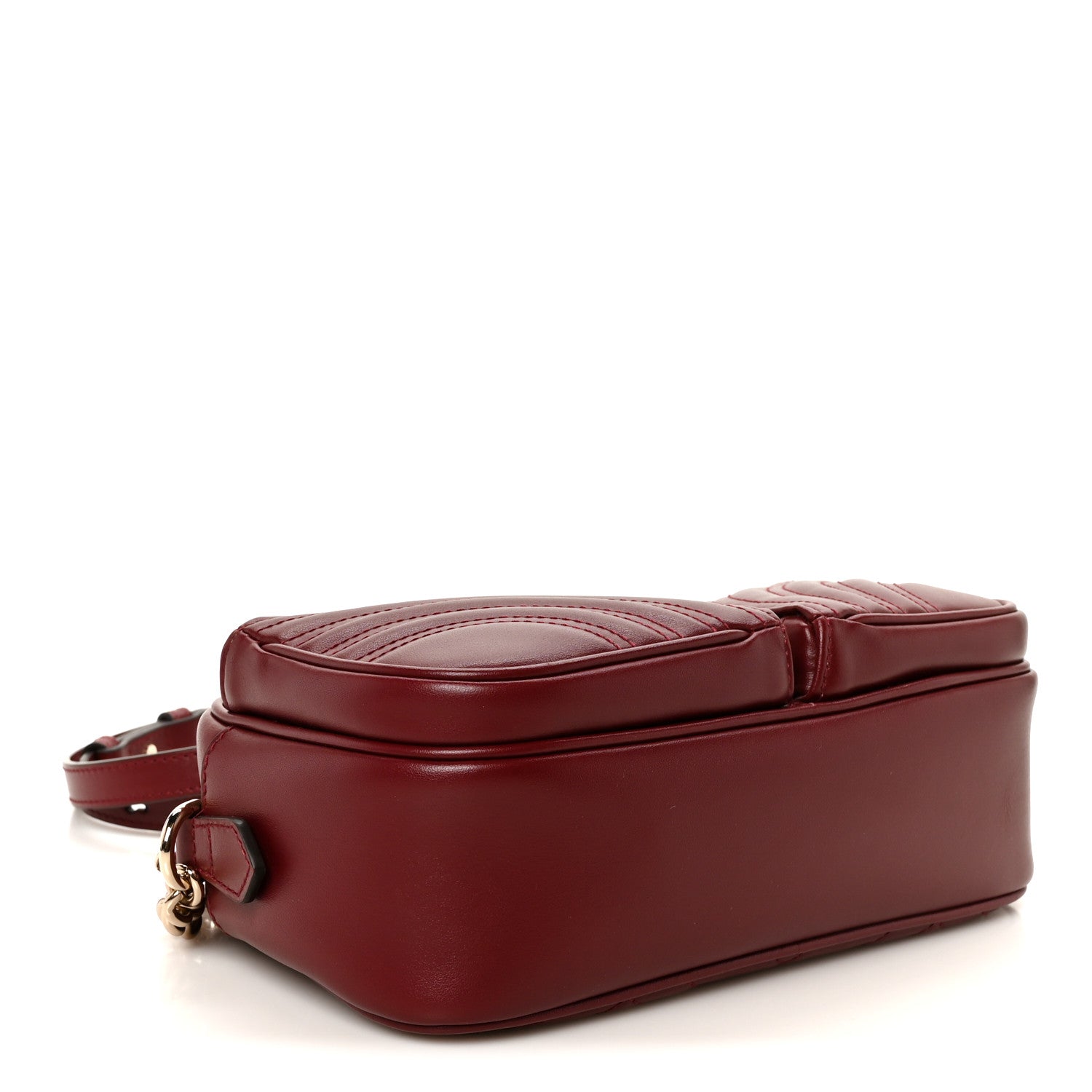 Gucci Calfskin Matelasse Small GG Marmont 2.0 Shoulder Bag Rosso Ancora 4 of 11