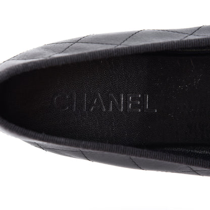 Chanel Lambskin Quilted Cambon Ballerina Flats 42 Black 7 of 11