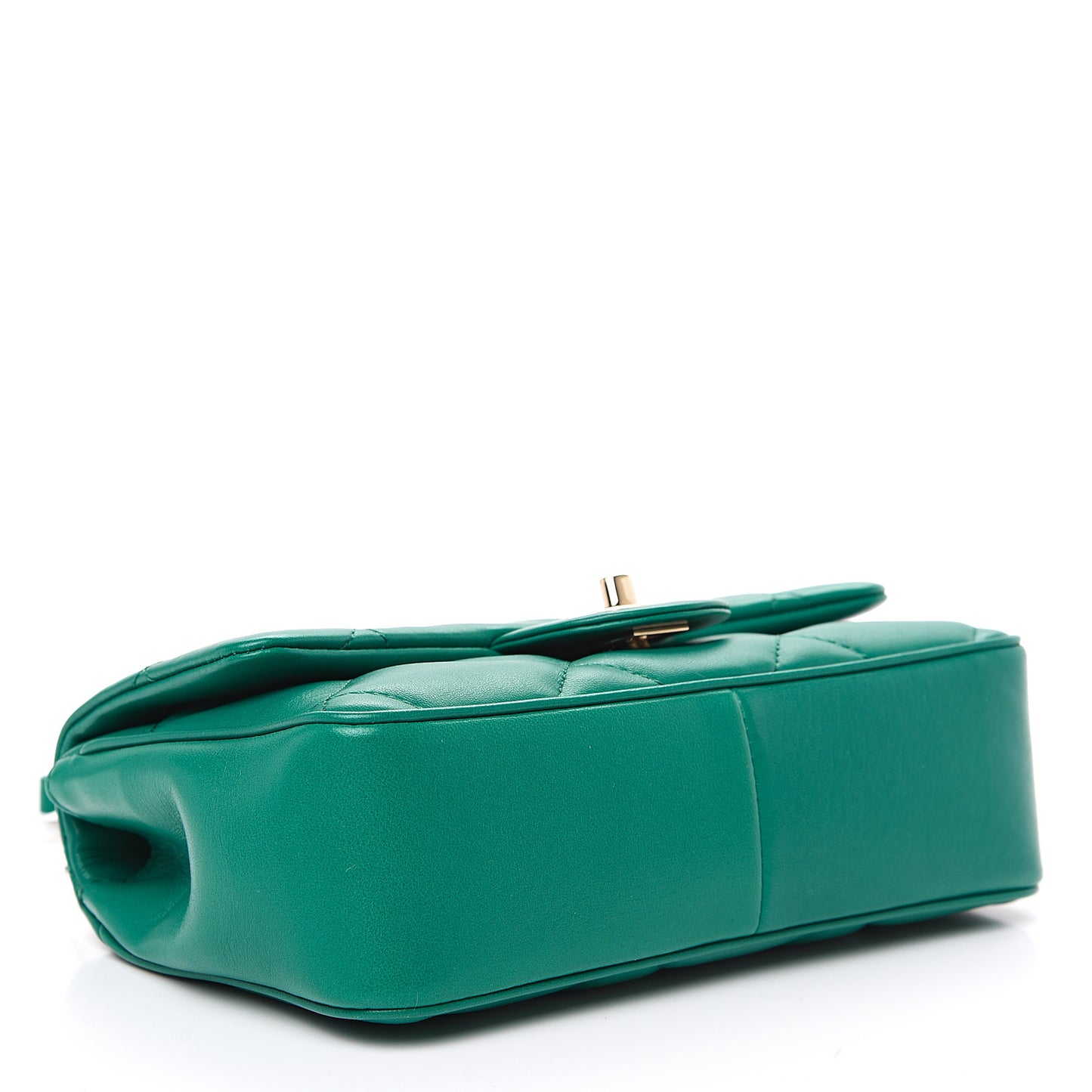 Lambskin Quilted CC Flap Bag Green