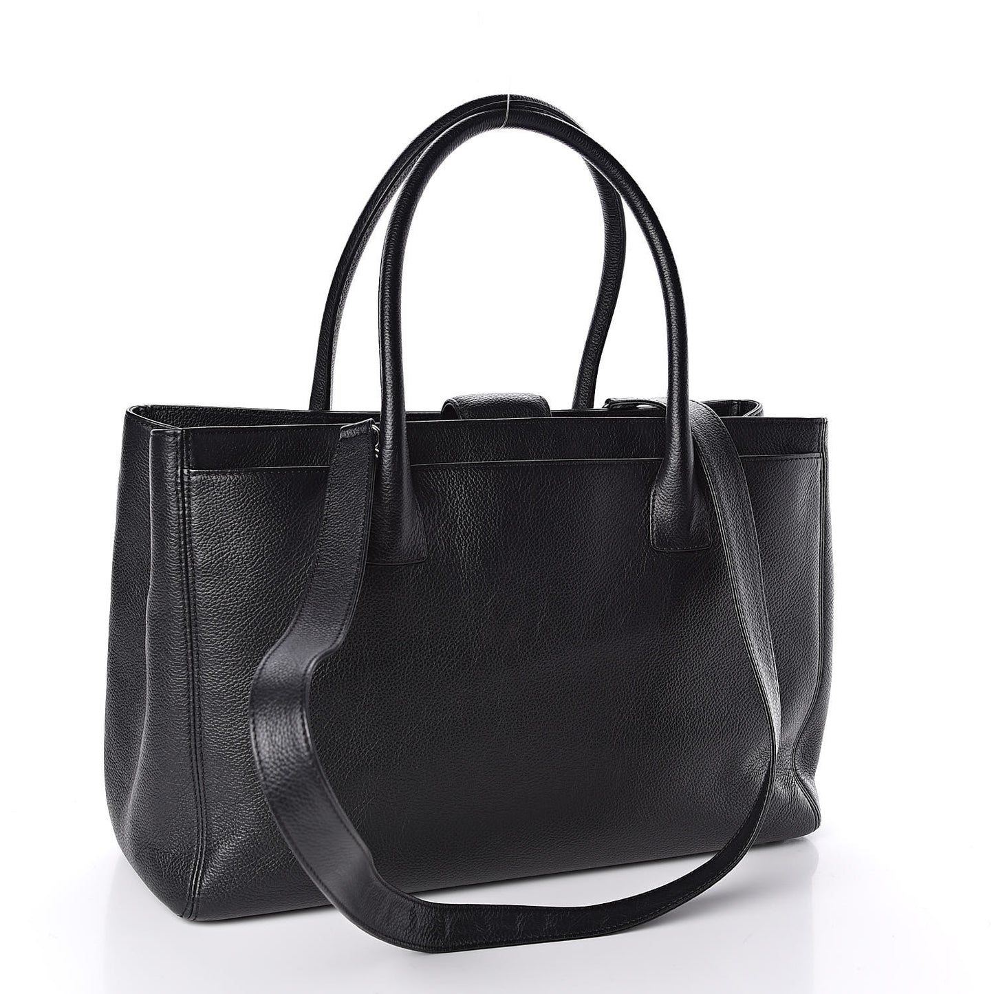 Calfskin Cerf Shopper Tote Black