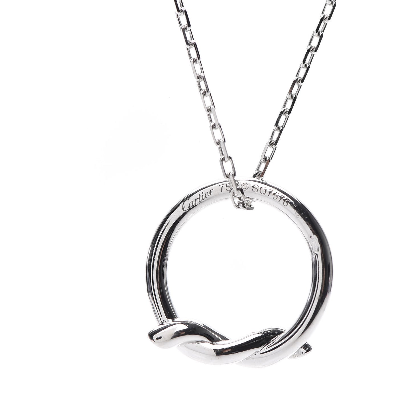 18K White Gold Diamond Entrelaces Necklace