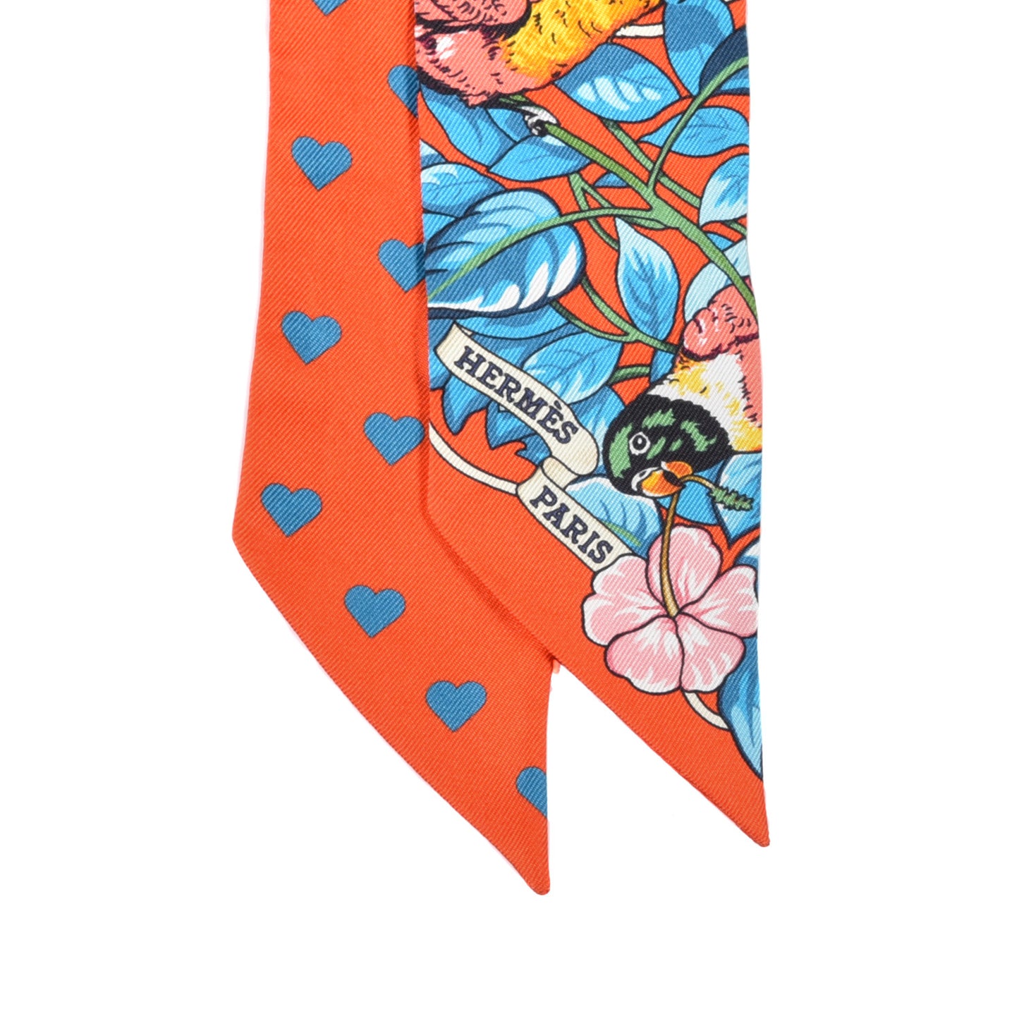 Silk Jungle Love Love Twilly Orange Bleu Brun