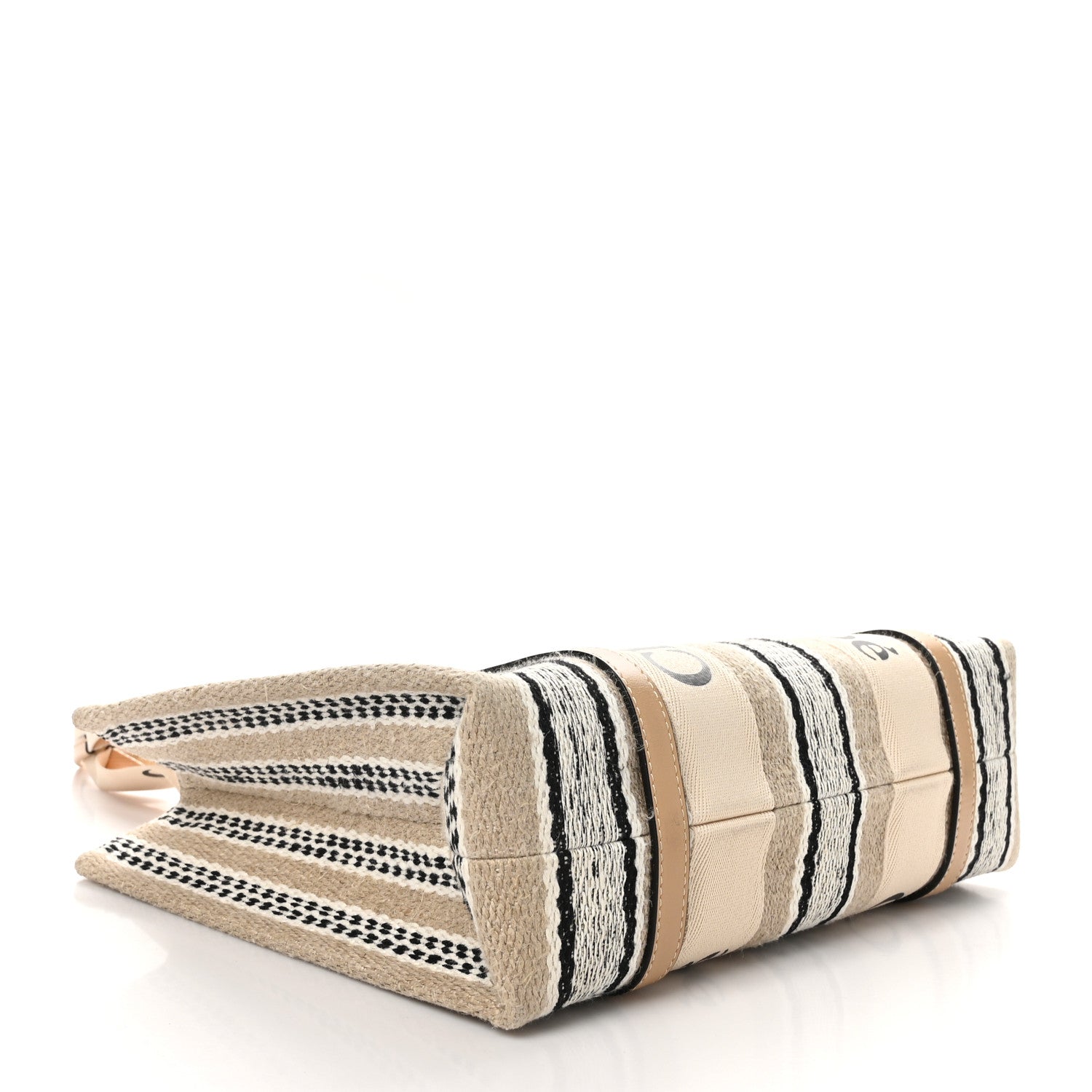 Chloe Knit Medium Woody Ribbon Tote Nude 4 of 10