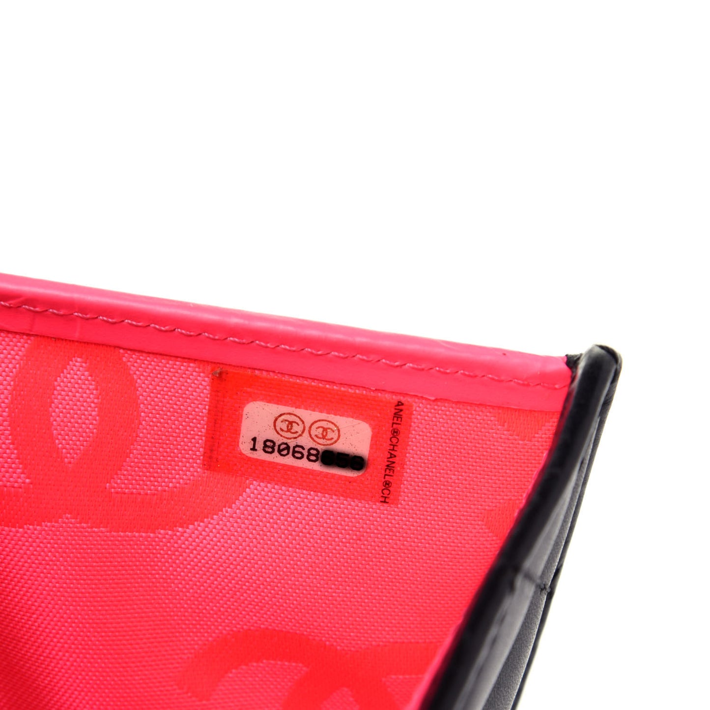 Calfskin Cambon Zipped Pocket Wallet Black