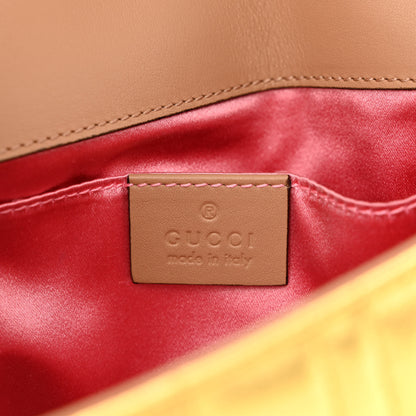 Gucci Metallic Calfskin Matelasse Studded Mini Pearly GG Marmont Shoulder Bag Gold 6 of 10