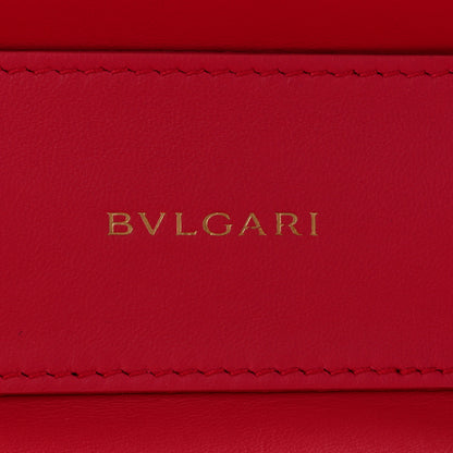Bulgari Calfskin Rattan Serpenti Forever Top Handle Vanity Orange 6 of 13