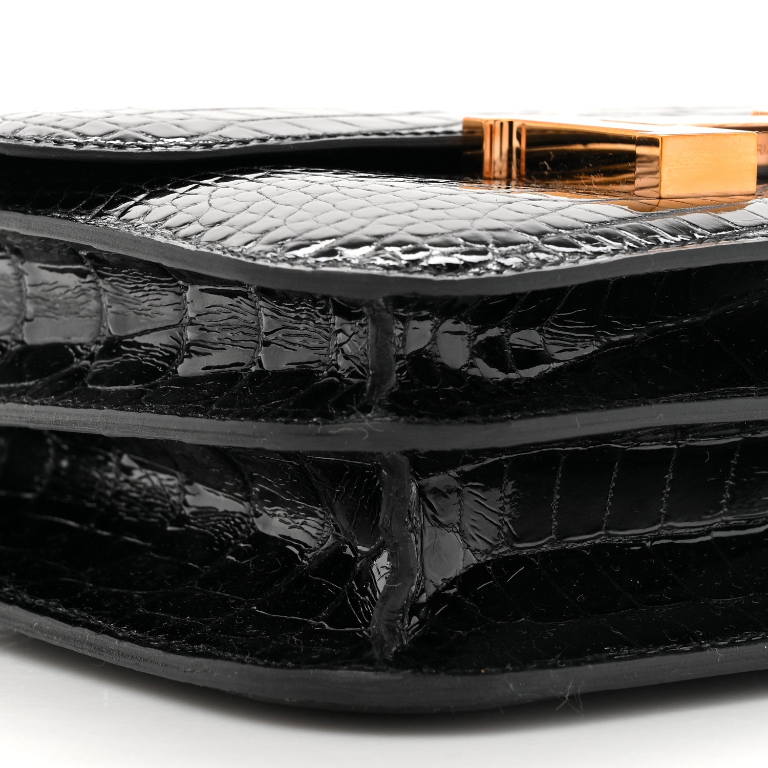 Hermes Shiny Alligator Constance 18 Black 10 of 12