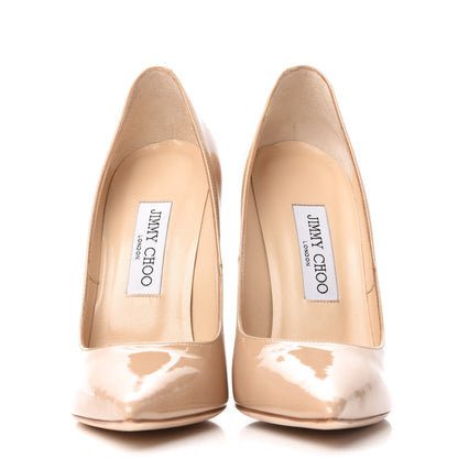 Jimmy Choo Patent Anouk 120 Pumps 38 Nude 2 of 9