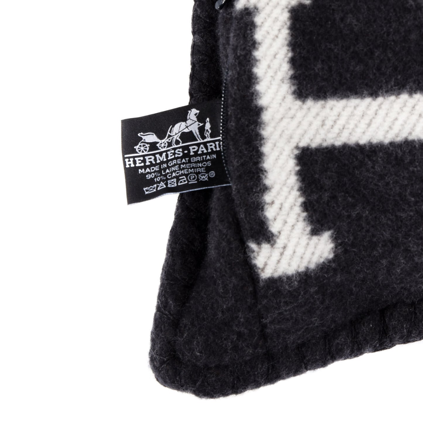 Wool Cashmere Avalon Pillow PM Ecru Gris Fonce