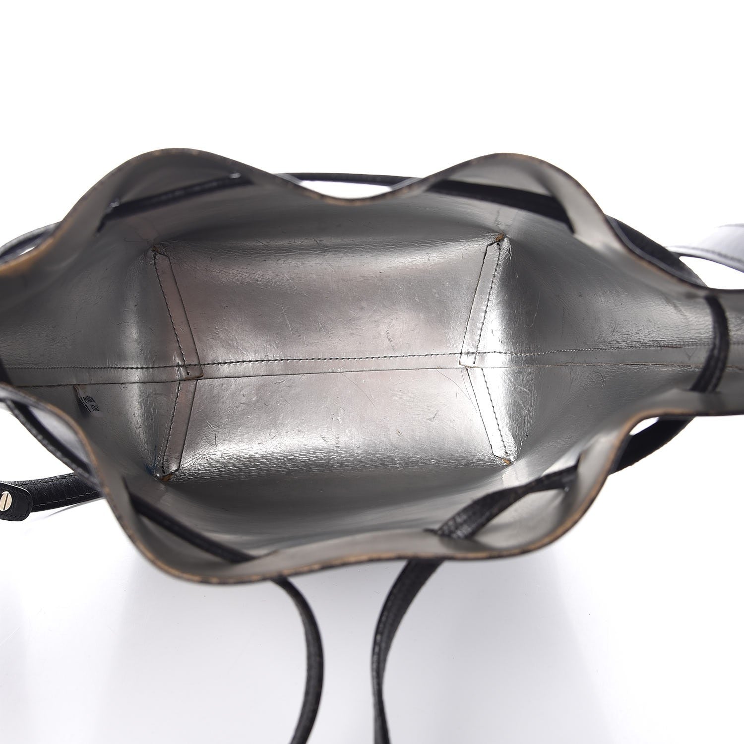 Mansur Gavriel Calfskin Mini Bucket Bag Black Argento 5 of 18
