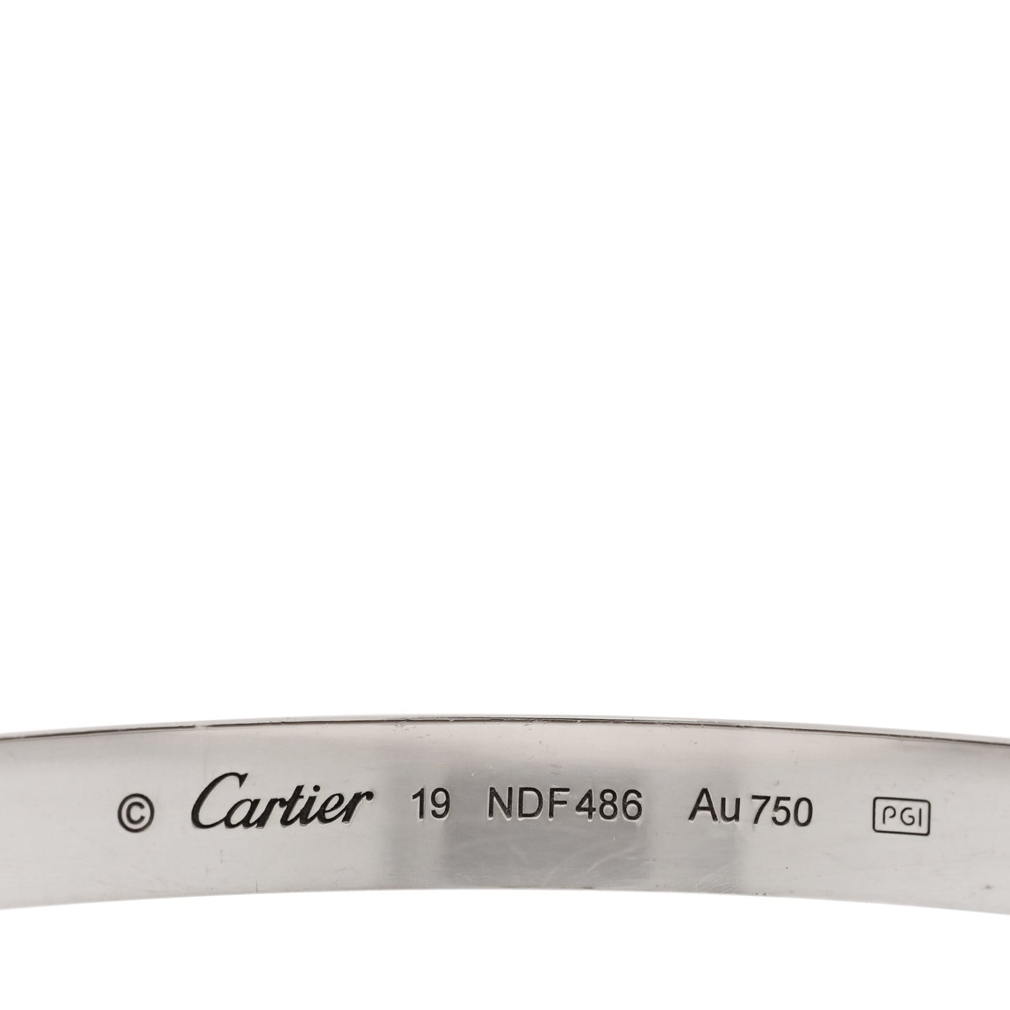 18K White Gold LOVE Bracelet 19