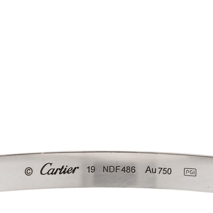Cartier 18K White Gold LOVE Bracelet 19 3 of 7