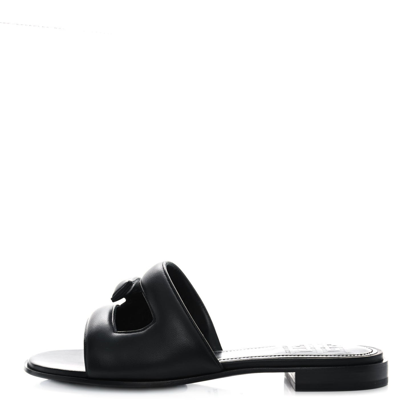 Nappa G Flat Sandals 36 Black