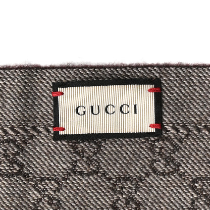 Gucci Wool GG Monogram Lonarin Fringe Scarf Burgundy 3 of 4