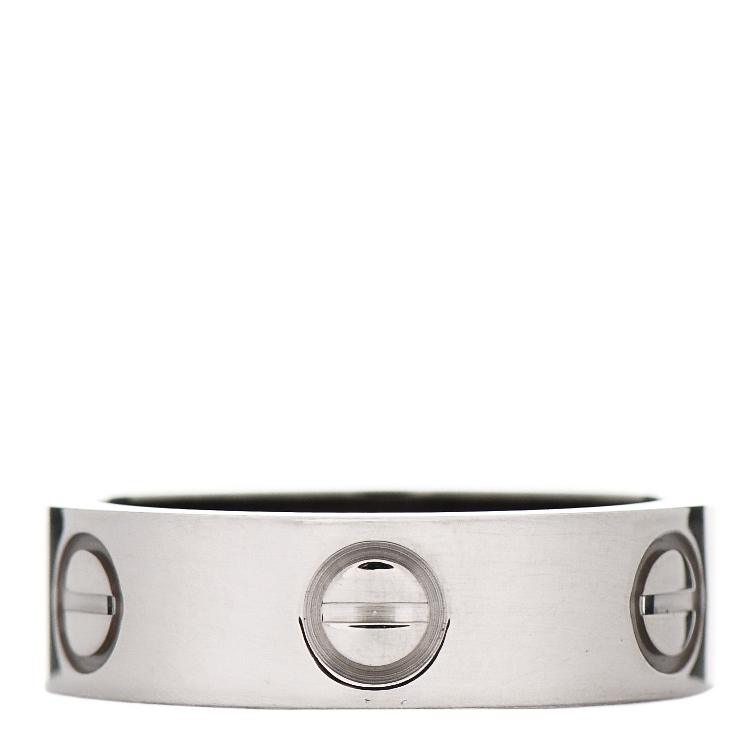 Cartier 18K White Gold 5.5mm LOVE Ring 51 5.75 1 of 4