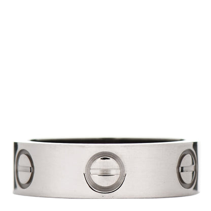 Cartier 18K White Gold 5.5mm LOVE Ring 51 5.75 1 of 4