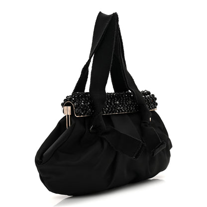 Prada Tessuto Nylon Bead Evening Bag Black 3 of 10