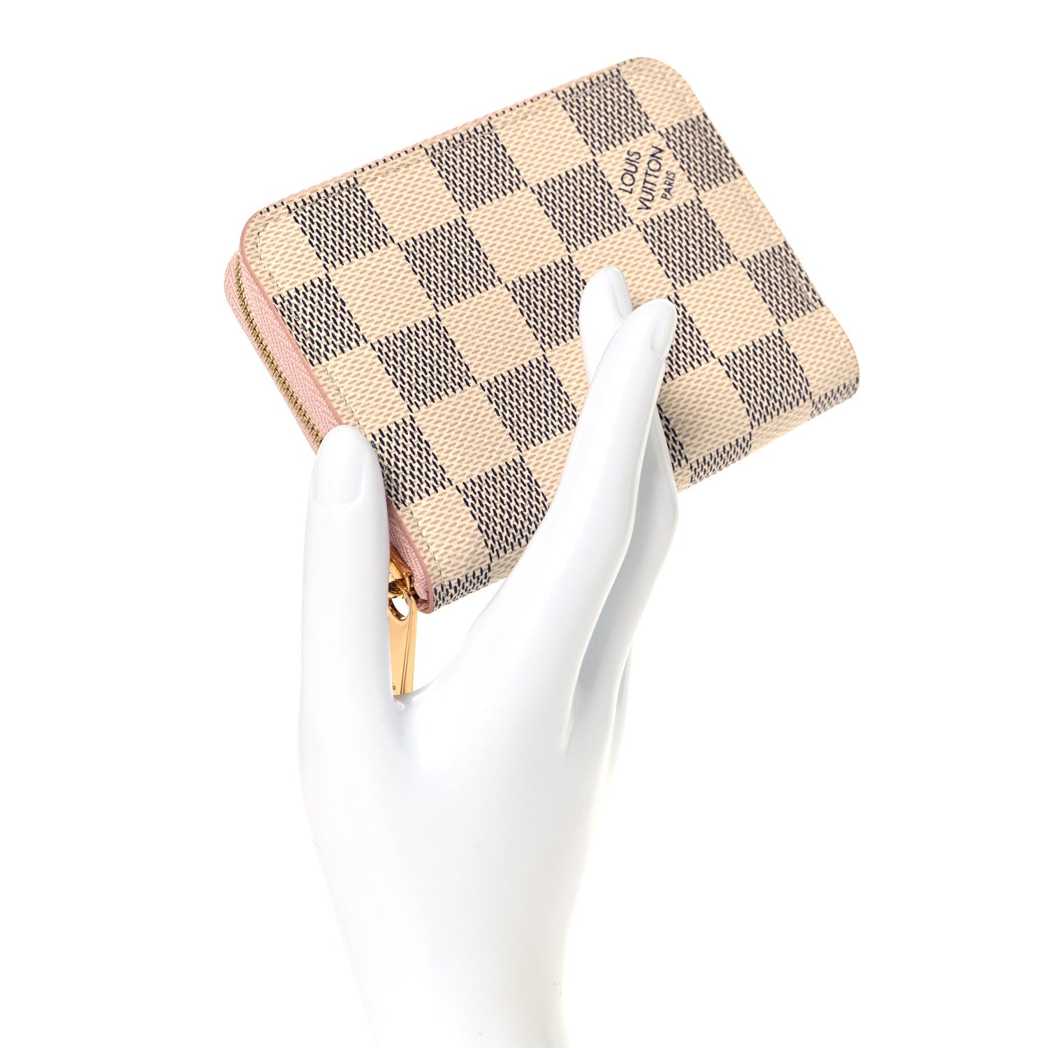 Louis Vuitton Damier Azur Zippy Coin Purse Rose Ballerine 1857530