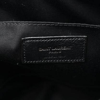 Saint Laurent Calfskin Matelasse Monogram Monochrome Lou Camera Bag Black 6 of 12