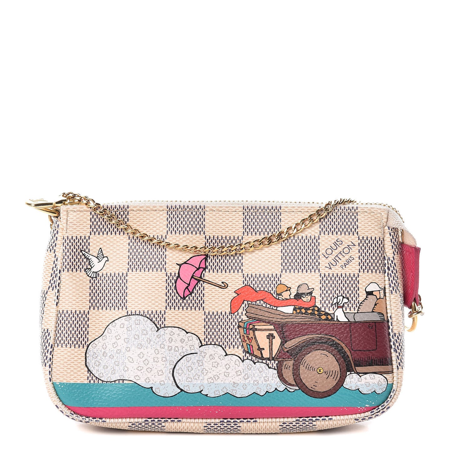 Damier Azur 2015 Christmas Animation Mini Pochette Accessories