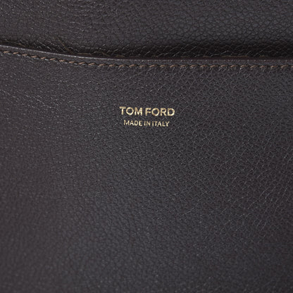 Tom Ford Pebbled Calfskin Large Jennifer Dark Brown 7 of 15
