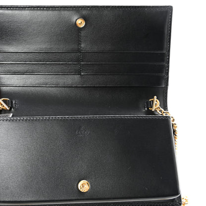 Gucci Boarded Plutone Calfskin Horsebit 1955 Wallet On Chain Black 5 of 10