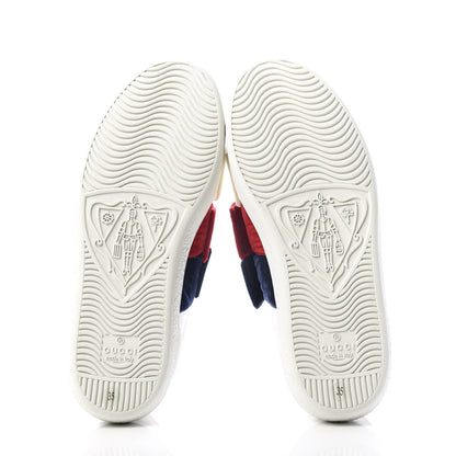 Gucci Calfskin Velvet Womens Bow Ace Sneakers 35 White 6 of 11