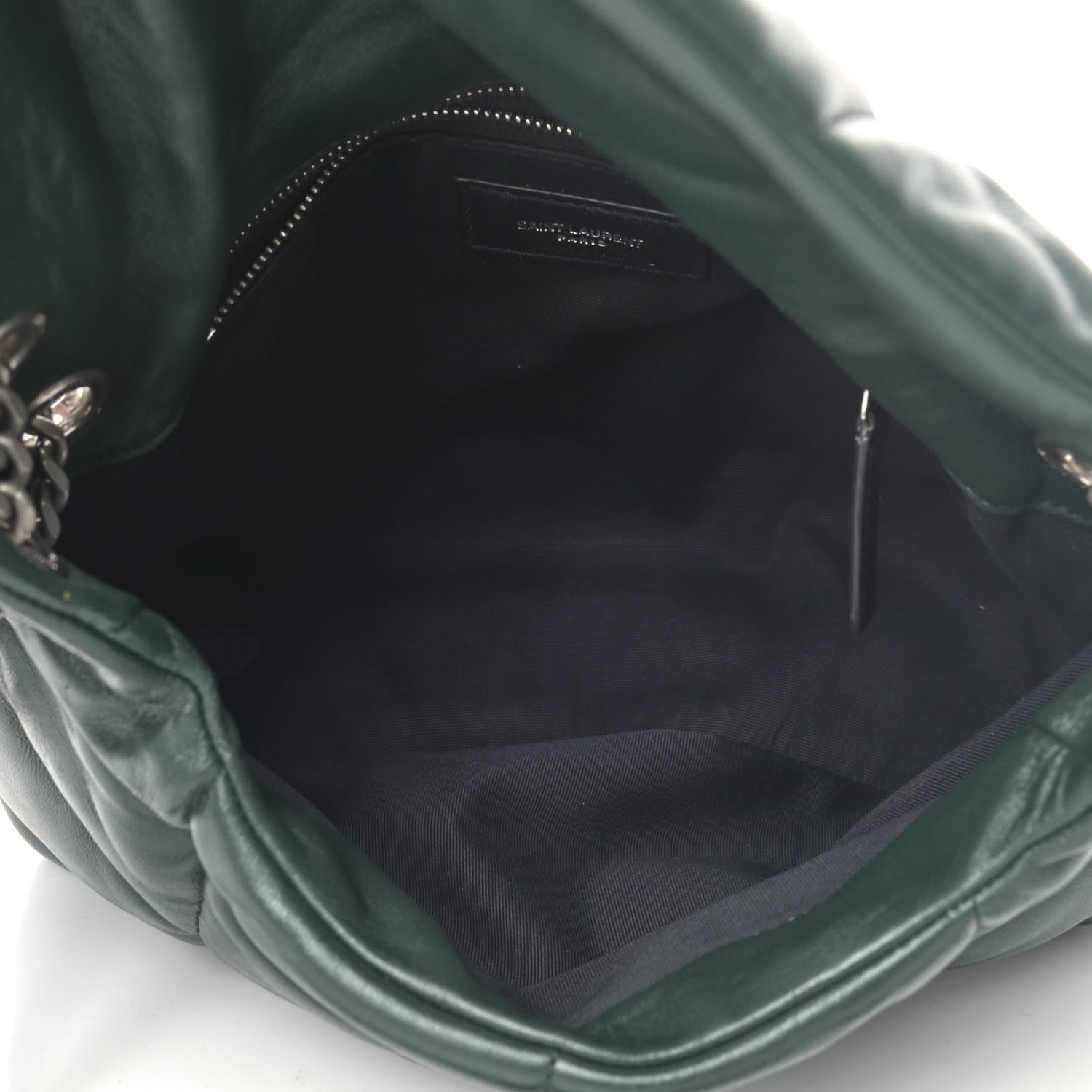 Saint Laurent Lambskin Quilted Small Loulou Puffer Monogram Chain Satchel 4 of 5