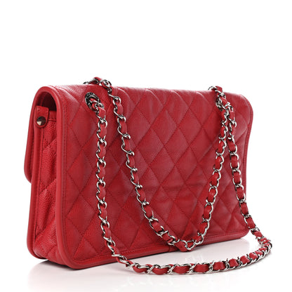 Chanel Caviar Quilted Large French Riviera Flap Red 3 of 10