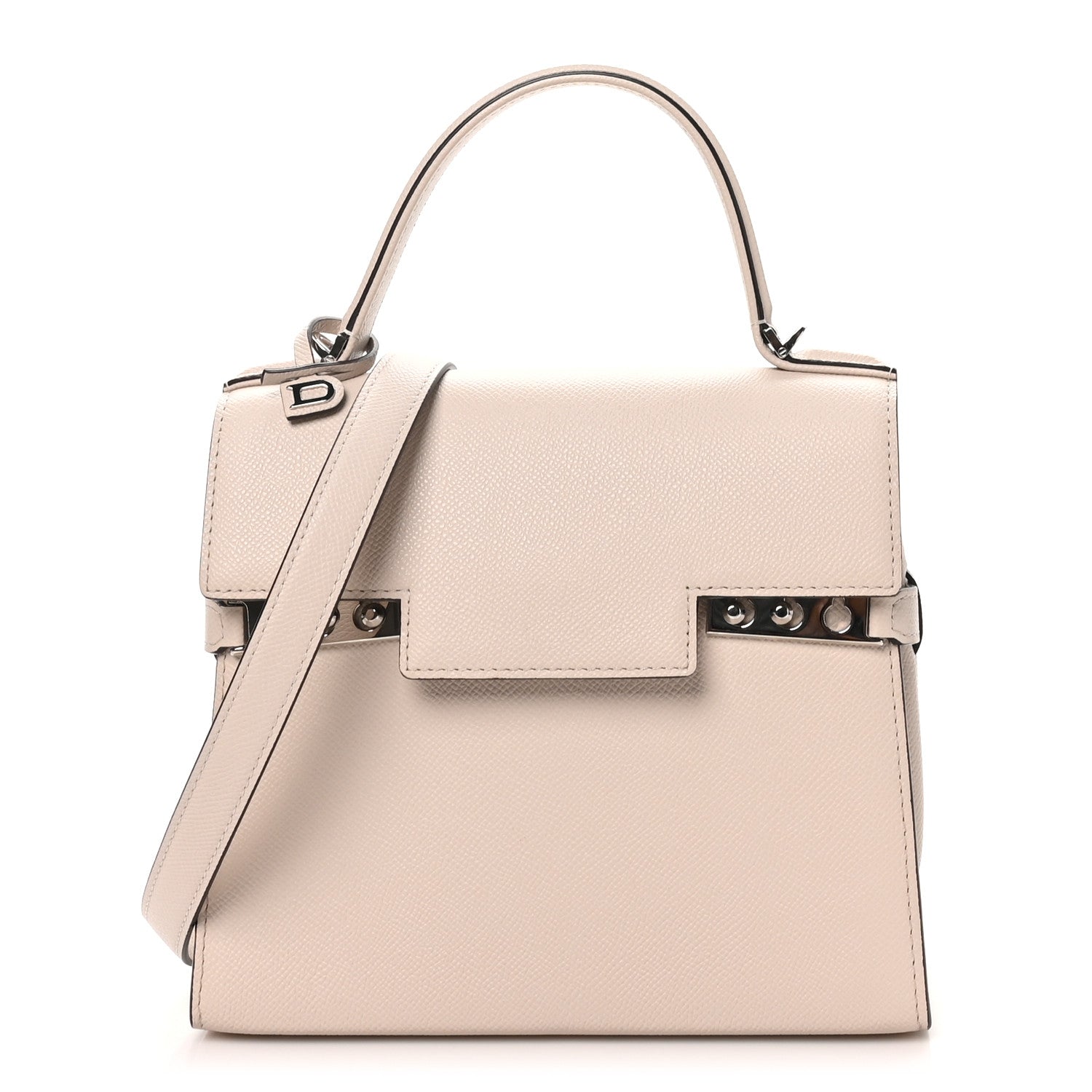 Delvaux Crispy Calfskin Mini Tempete Satchel Griege 1 of 9