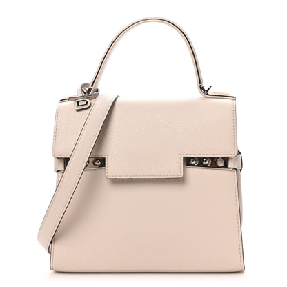 Delvaux Crispy Calfskin Mini Tempete Satchel Griege 1 of 9