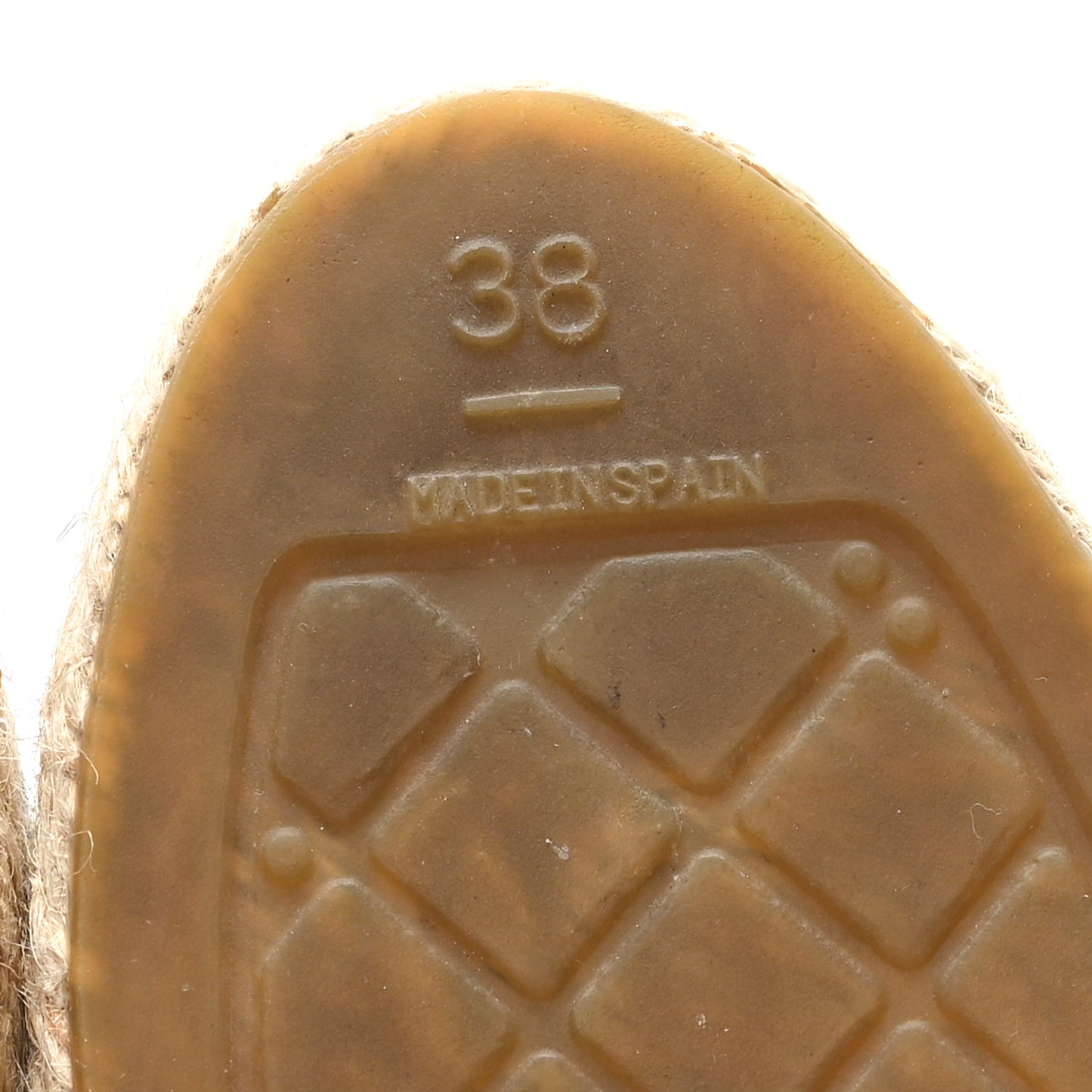 Lambskin CC Espadrilles 38 Beige Black