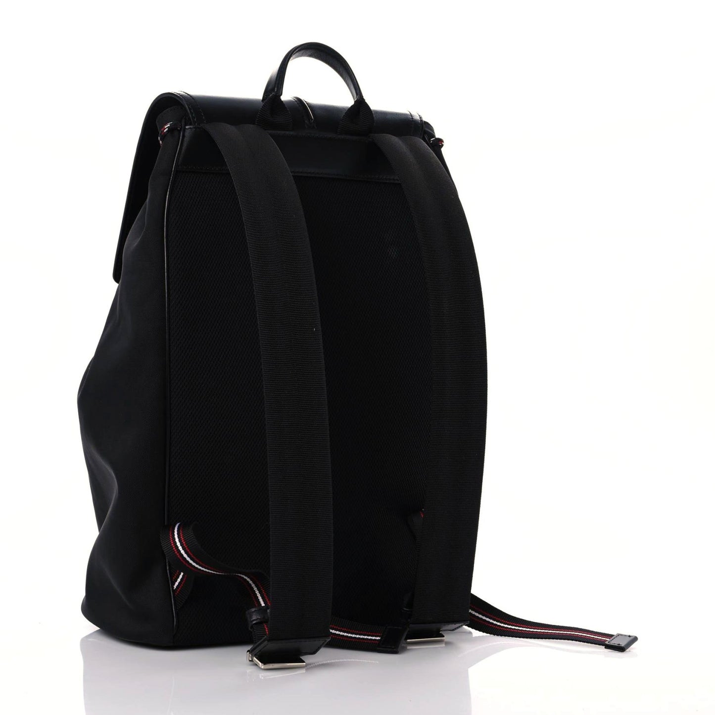 Calfskin Nylon Motion Backpack Black