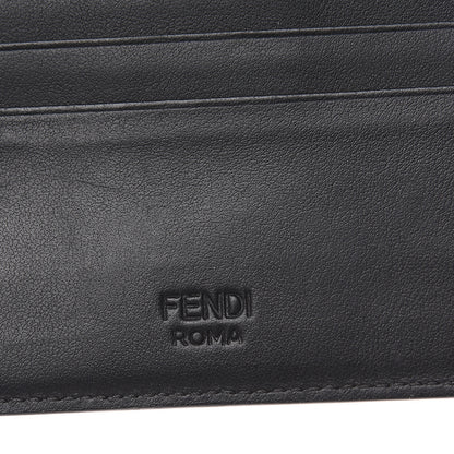 Fendi Vitello Century Opaco Butterfleye Card Holder Black Carbone Multicolor 5 of 7
