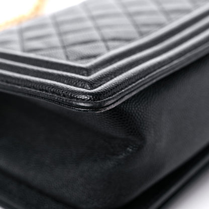 Chanel Caviar Quilted Medium Boy Flap Black 10 of 18
