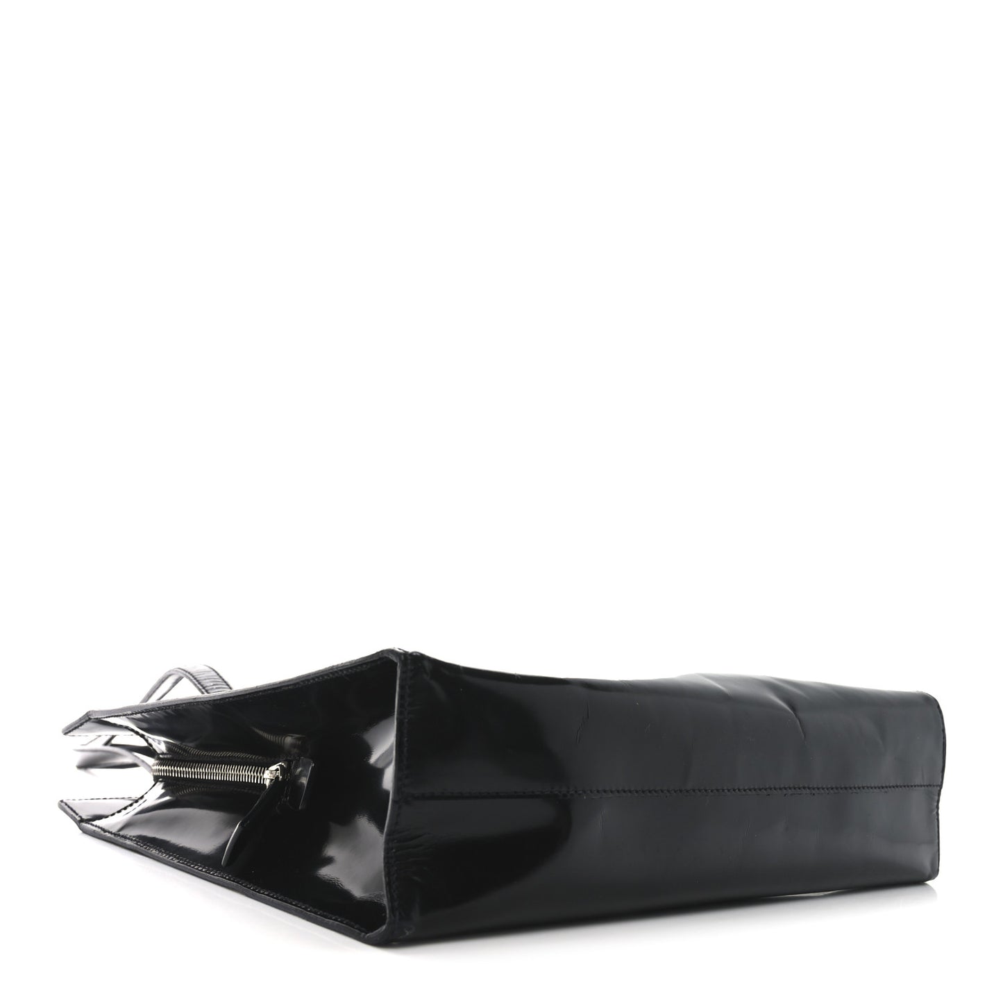 Spazzolato Logo Embossed Tote Black