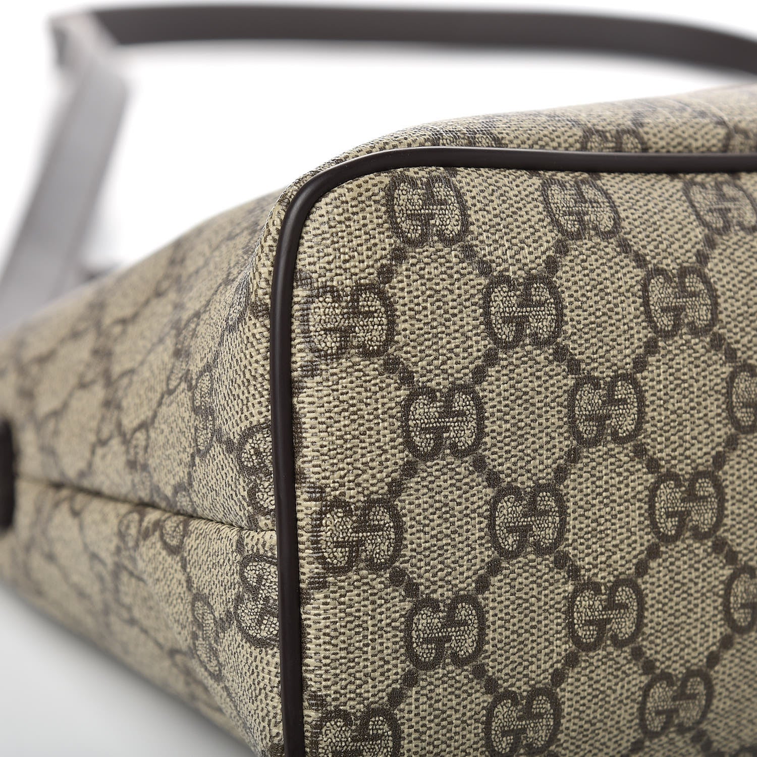Gucci GG Supreme Monogram Small Zippered Tote Dark Brown 8 of 9