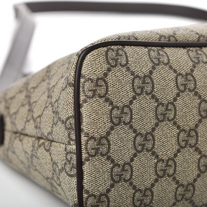 Gucci GG Supreme Monogram Small Zippered Tote Dark Brown 8 of 9
