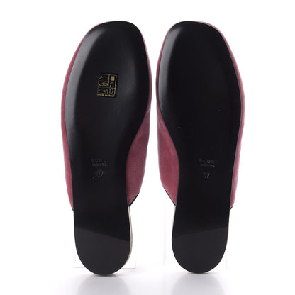 Gucci Velvet Crystal Snake Embroidered Womens Slippers 37 Tibet Red Black 5 of 9