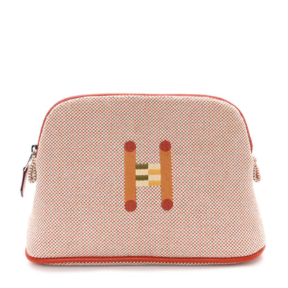 Hermes Cotton Canvas Crazy H Mini Bolide Case Orange Ficelle 1 of 6