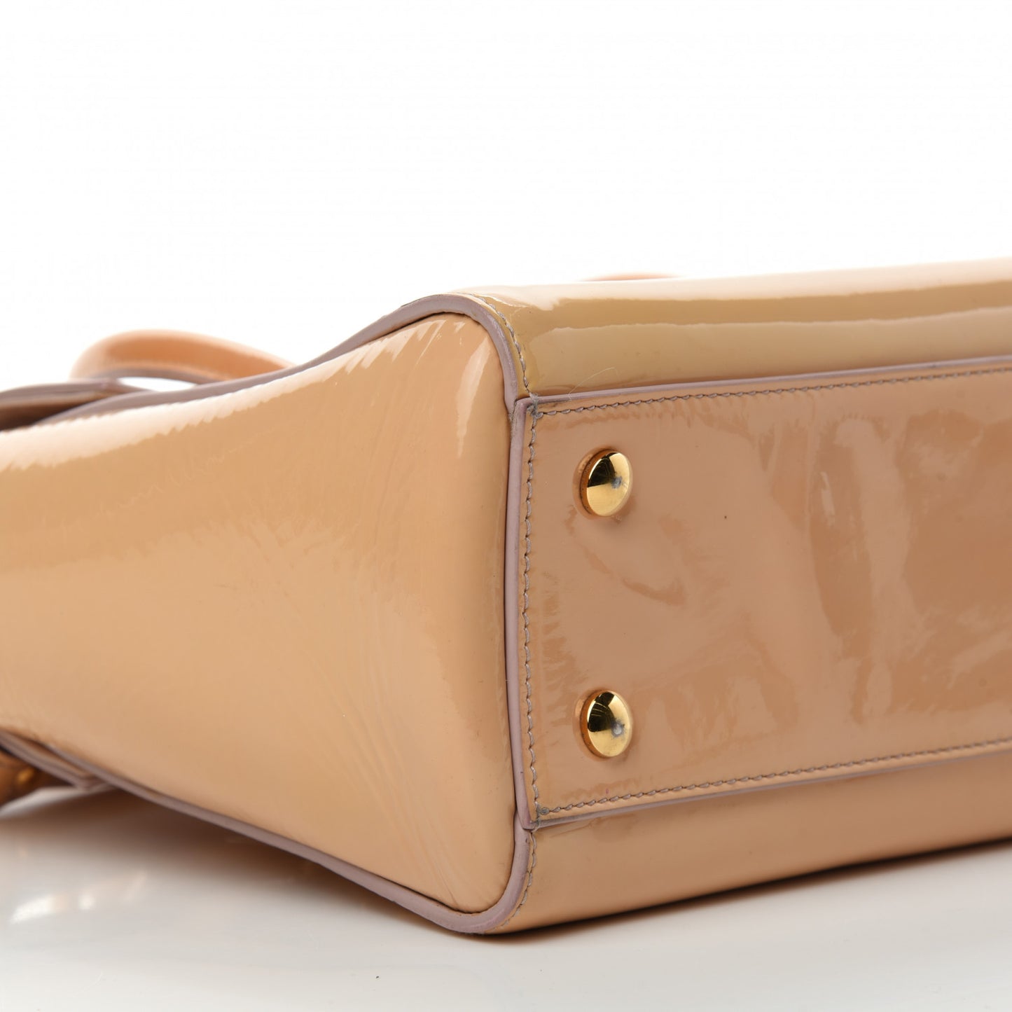 Patent Small Signature Bag Beige