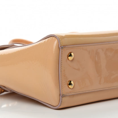 Versace Patent Small Signature Bag Beige 8 of 12