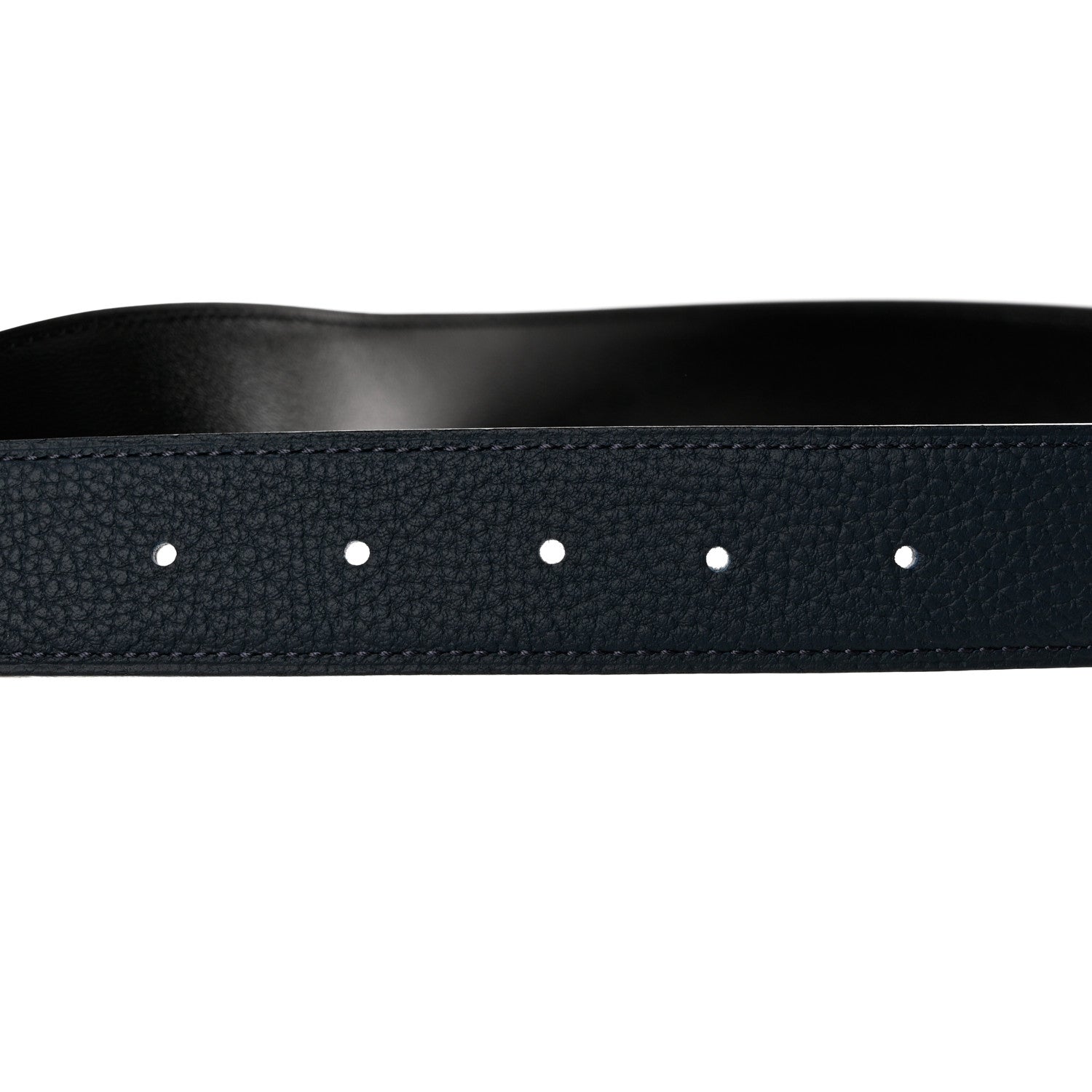 Hermes Box Togo 32mm Belt Strap 100 40 Black Bleu de Prusse 3 of 6