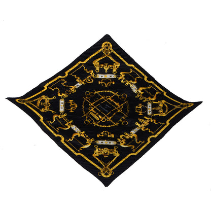 Hermes Silk Plisse Mors Et Gourmettes Scarf 90 3 of 6