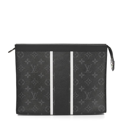 Louis Vuitton X FUJIWARA Monogram Eclipse Flash Pochette Voyage MM 1 of 9