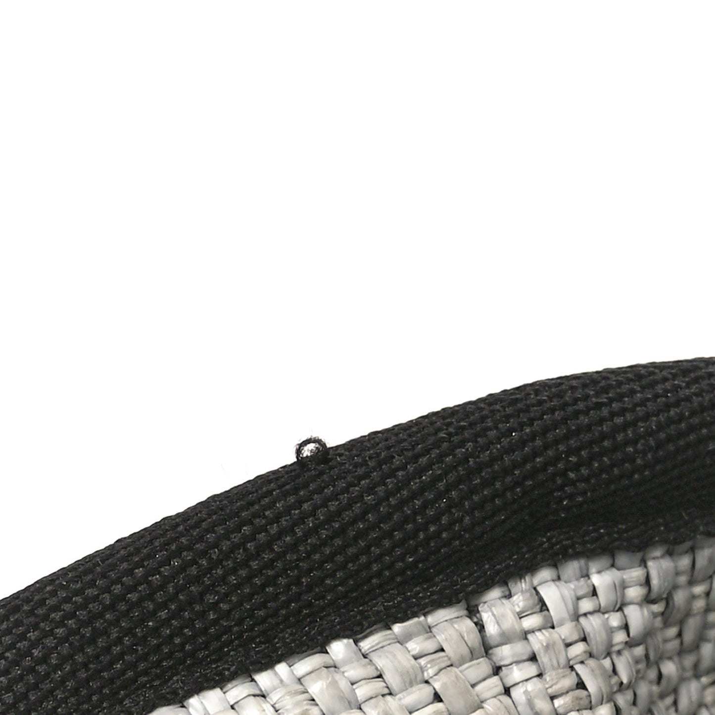 Woven Straw Raffia Small Deauville Tote Grey