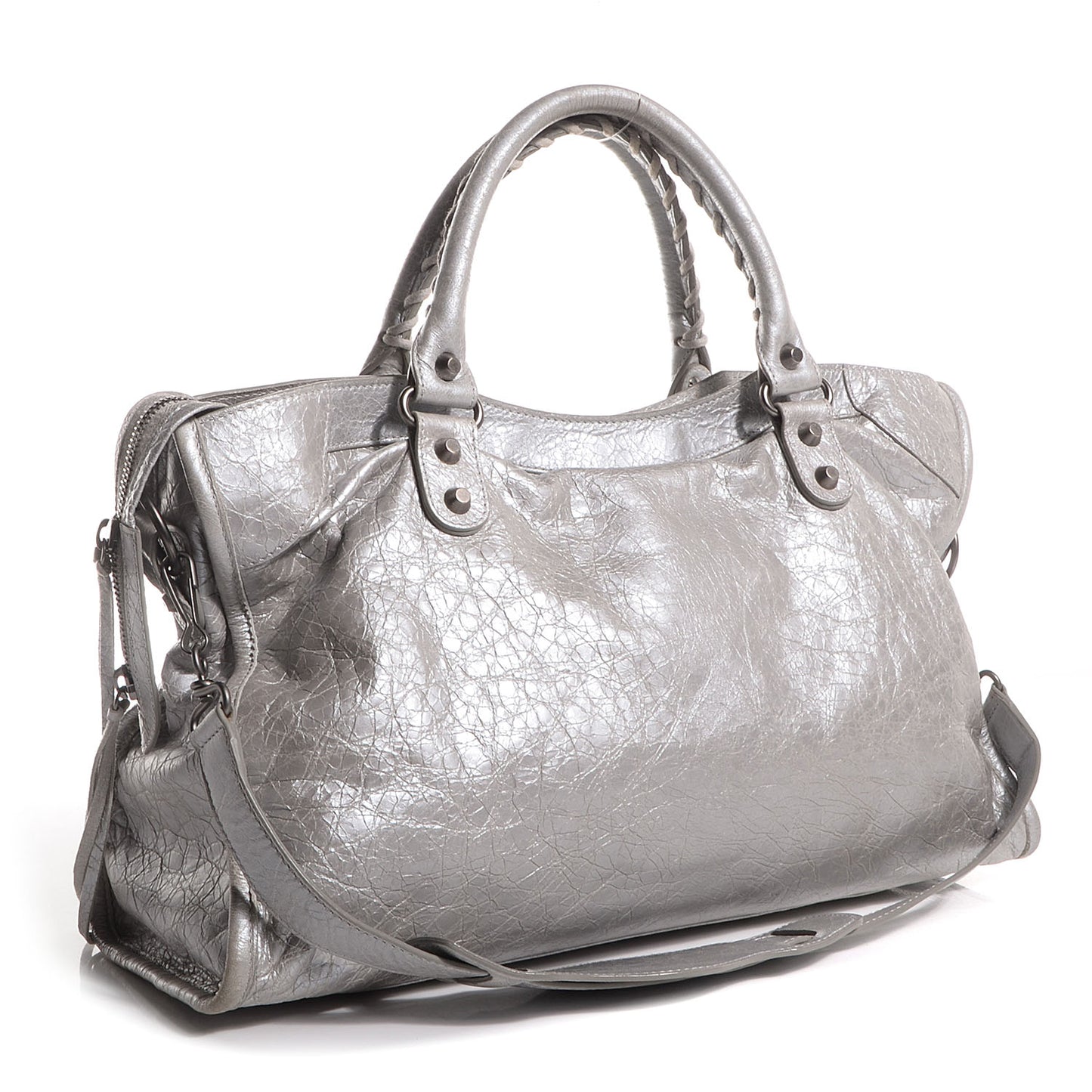 Agneau City Metallic Silver Hardware