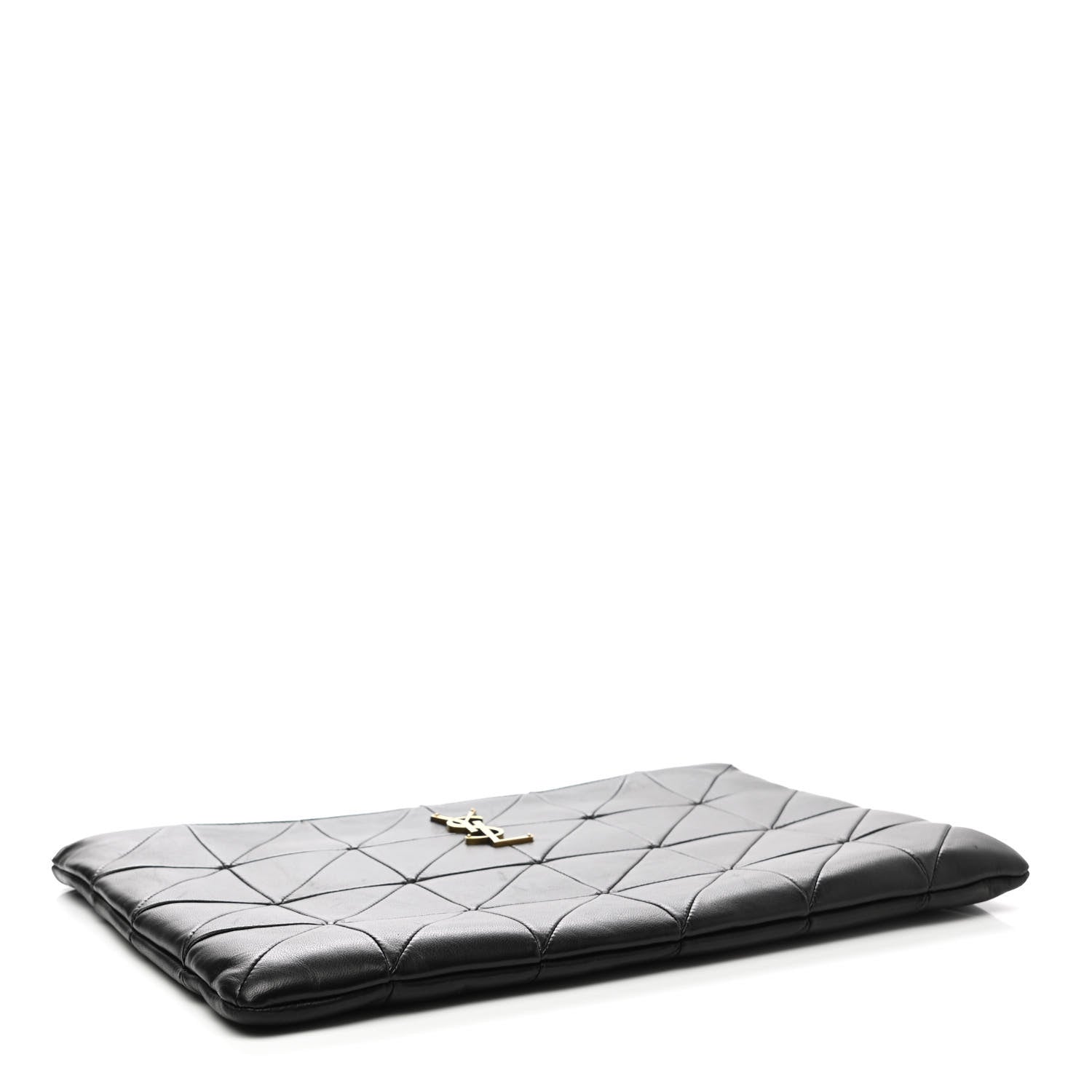 Saint Laurent Lambskin Patchwork Monogram Jamie Document Holder Black 4 of 11