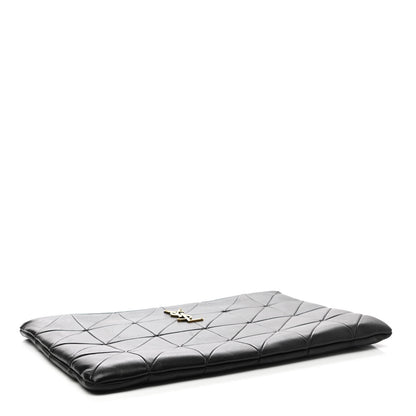 Saint Laurent Lambskin Patchwork Monogram Jamie Document Holder Black 4 of 11